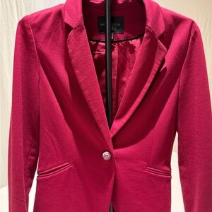Elegant Red Blazer by Audrey and Celine